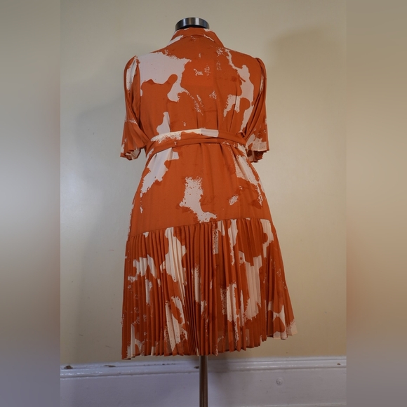 Target Alexis designer wrap dress orange print size 1x - Picture 3 of 5